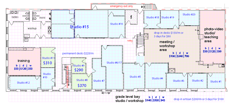 Edmonton studio rental floor plan