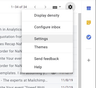 whitelist gmail settings tool menu on email