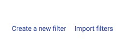 capture of create new filter import filters for whitelist email