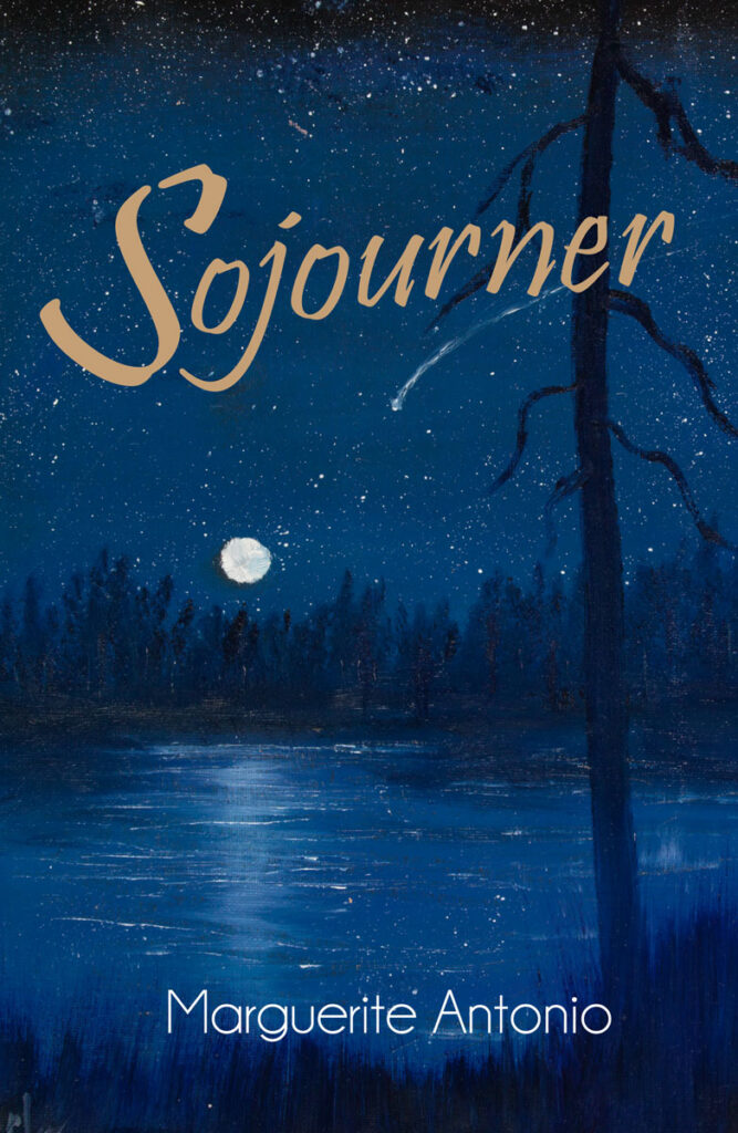 Sojourner front cover, a novel by Edmonton author Marguerite Antonio